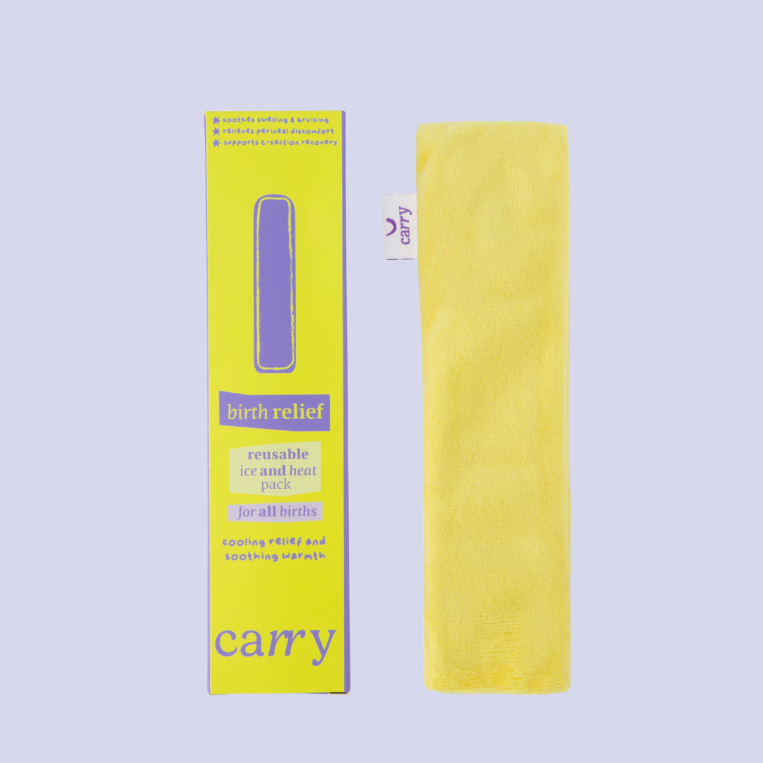 Carry Birth Relief reusable ice and heat pack for postpartum perineal recovery