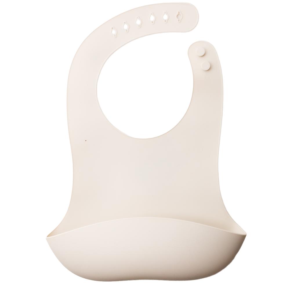 nestling silicone bib in oat
