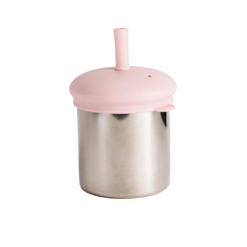 nestling 3 in 1 sippy cup in dusty pink