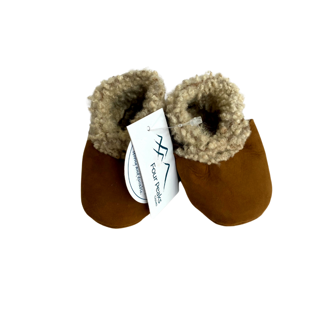 Four Peaks Lambskin Baby Booties - Tan