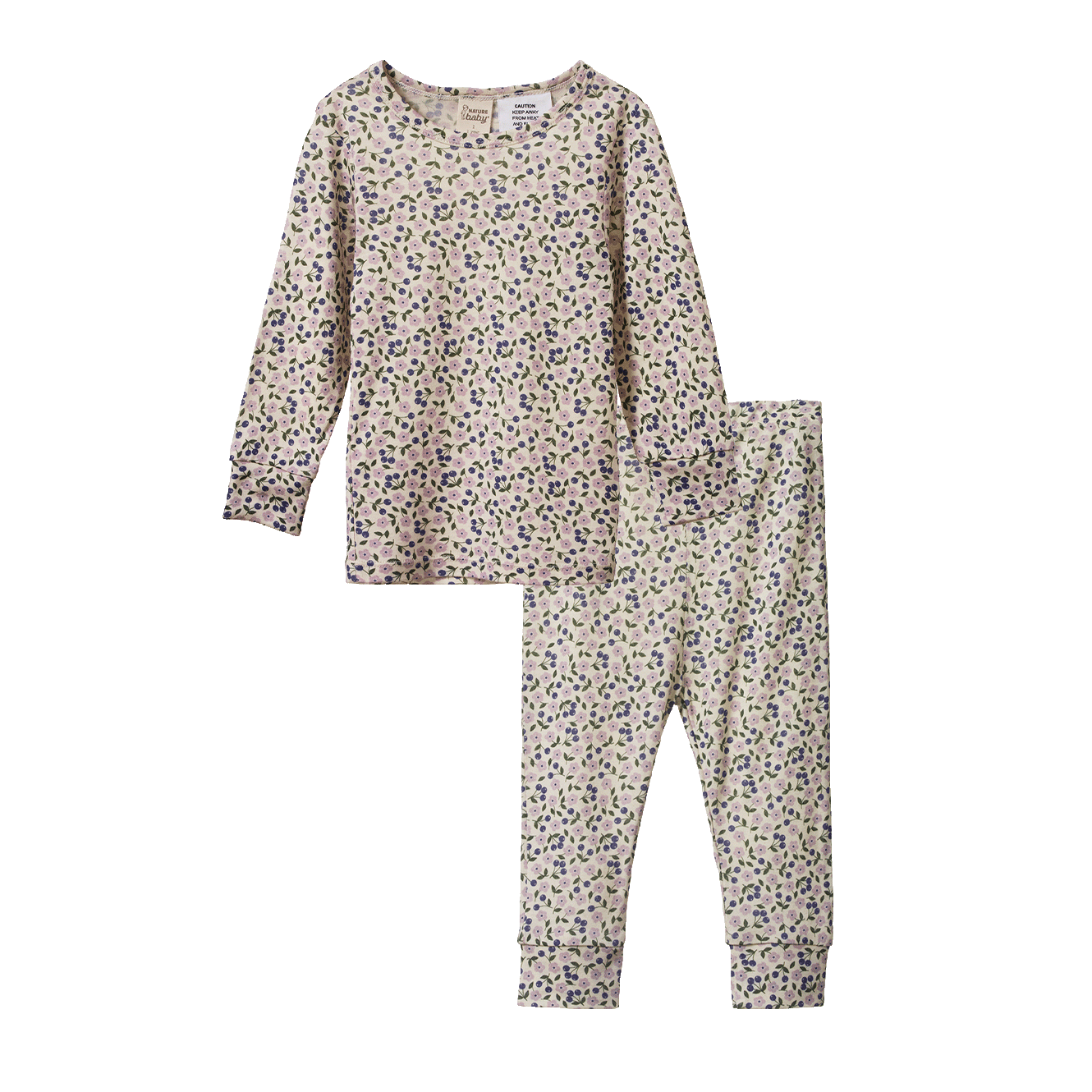 merino long sleeve pyjamas briarwood lilac