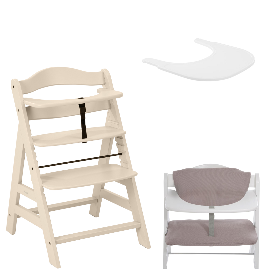 hauck vs stokke high chair Hauck Alpha+ Highchair, Tray & Cushion Bundle