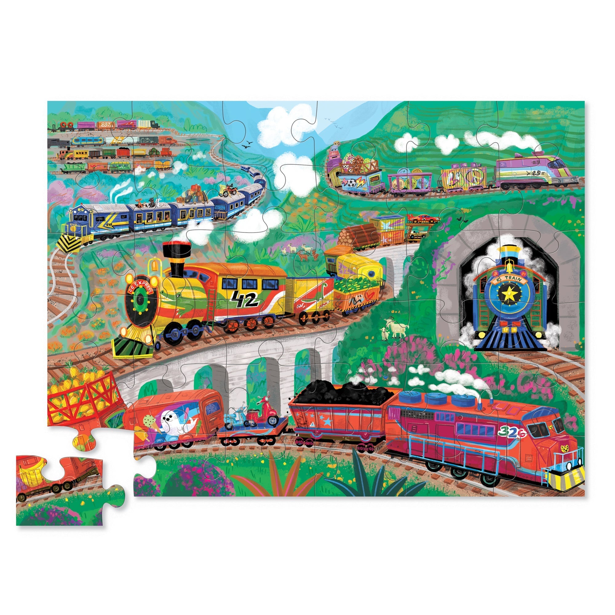 CROCODILE CREEK ALL ABOARD 36PC FOIL PUZZLE
