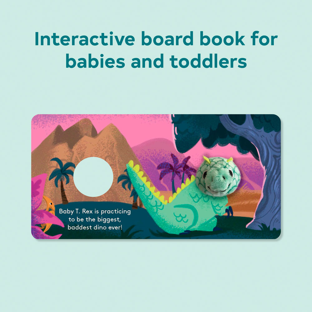 Baby T-Rex finger puppet book in use