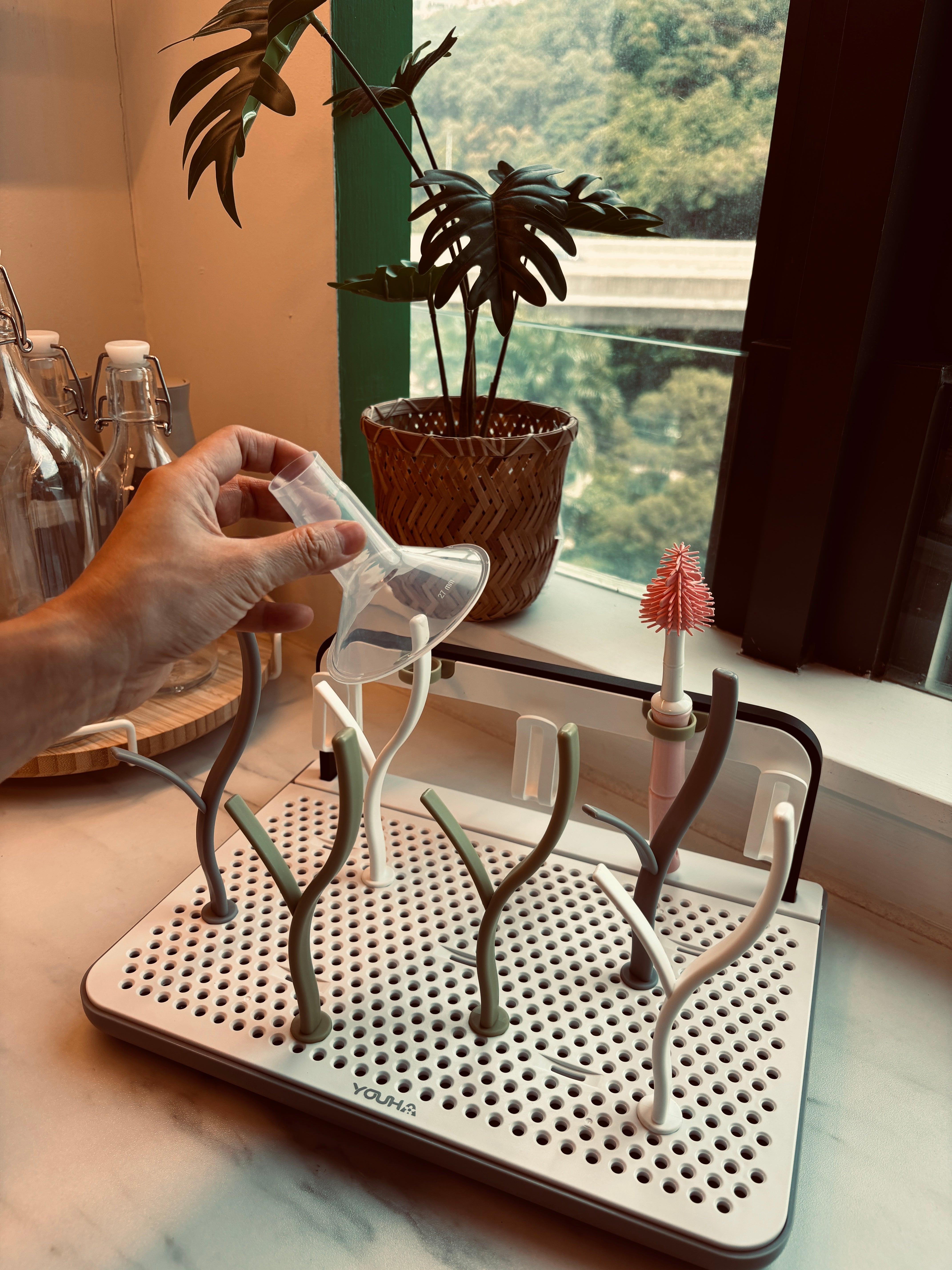 Youha dish drying rack with prongs