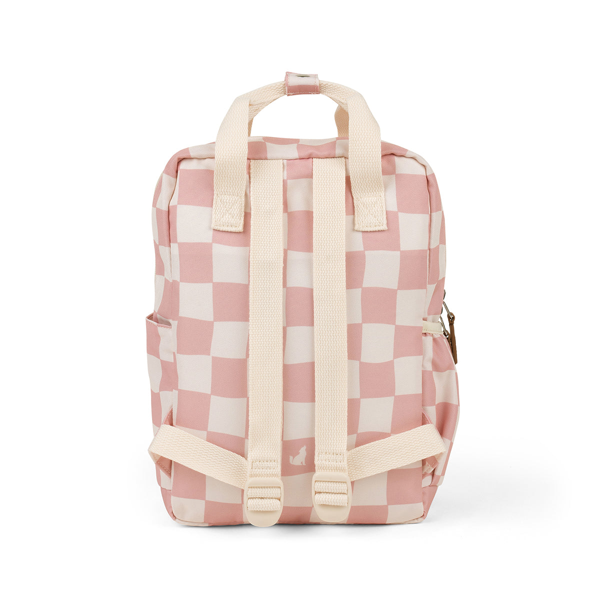 mini backpack pink check