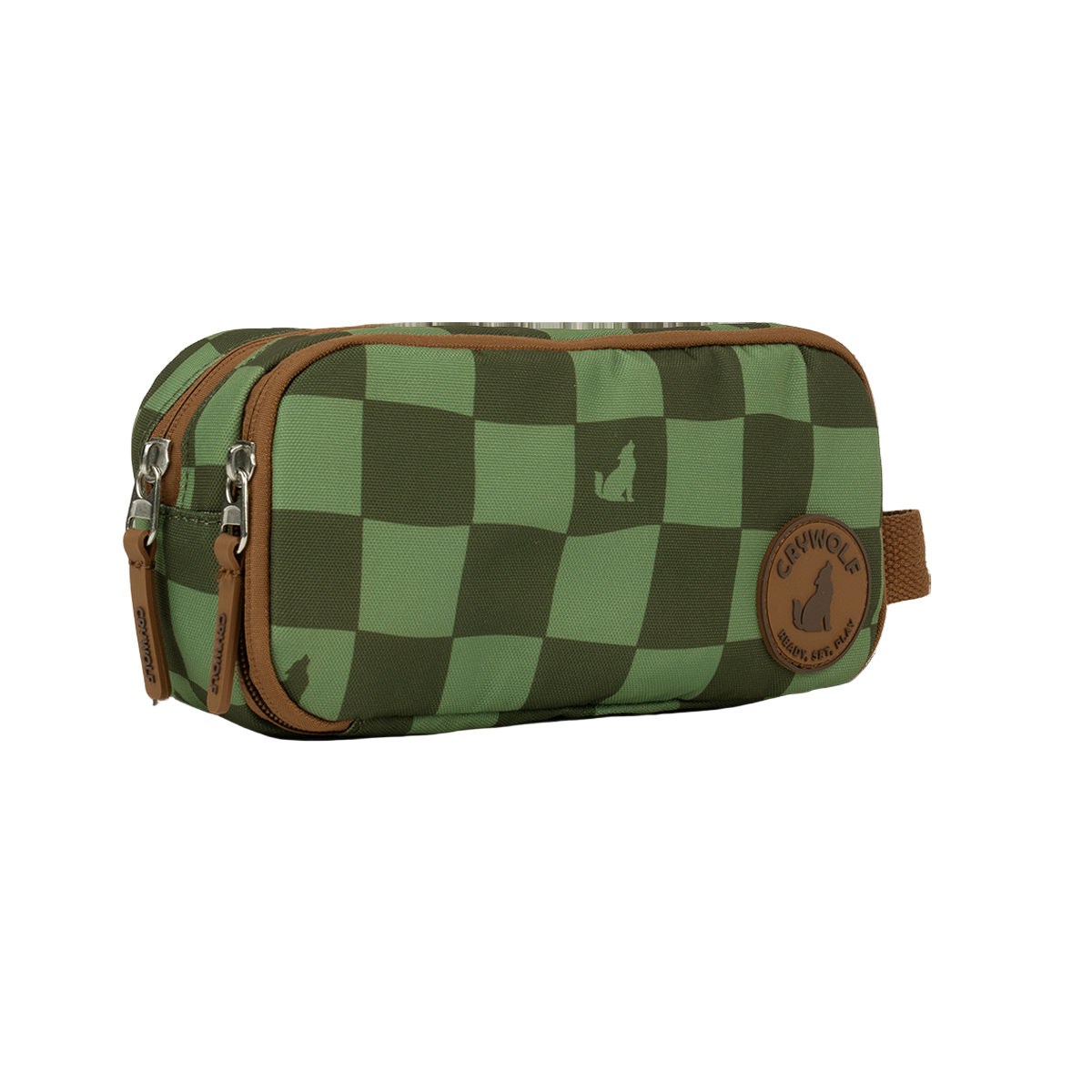 Crywolf pencil case green check