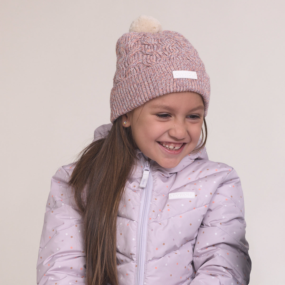 crywolf pom pom beanie heather