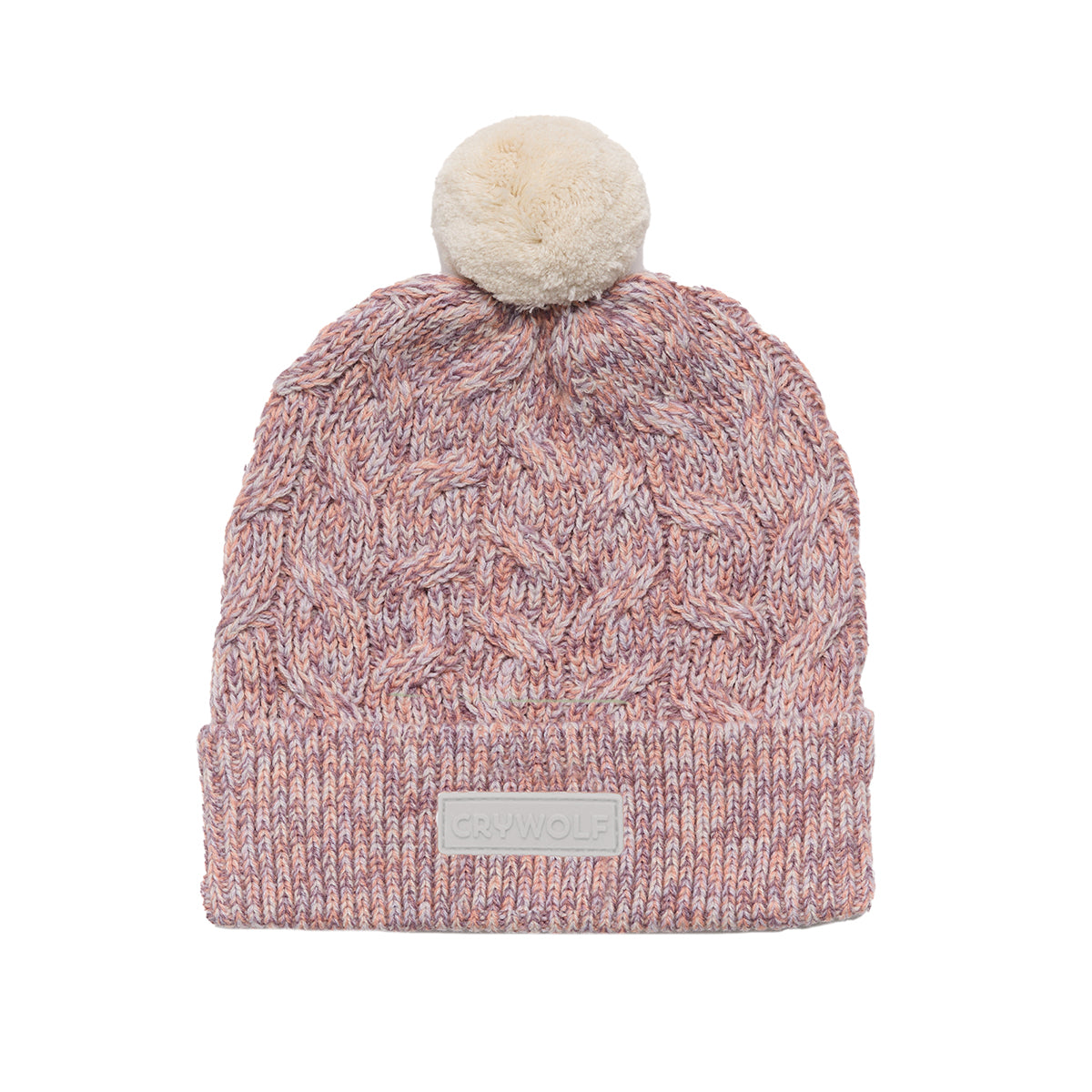 crywolf pom pom beanie heather