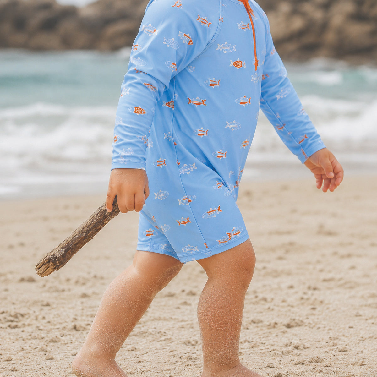 Crywolf Baby Rash Suit in Fish School - lifestyle