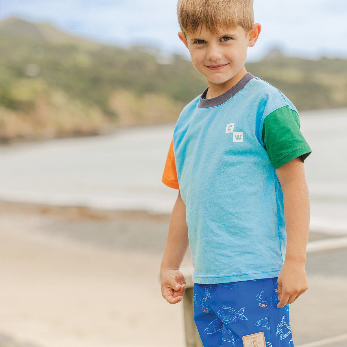 Crywolf Board Short in Saltwater at the beach
