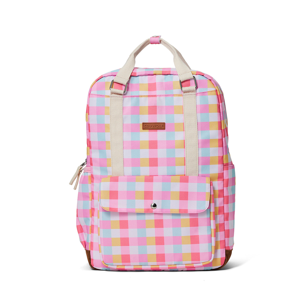 Crywolf Knapsack in Pop Gingham - front view