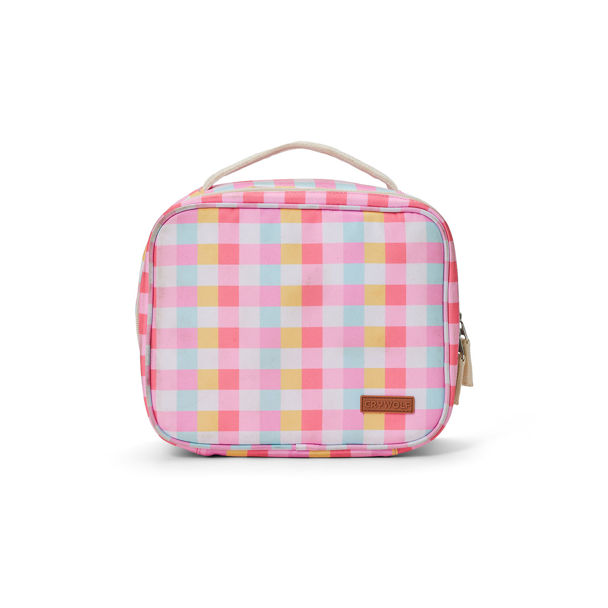Crywolf Everyday Lunch Bag in Pop Gingham - front view
