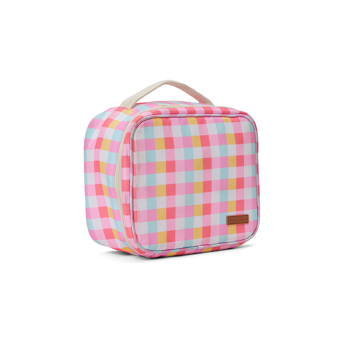Crywolf Everyday Lunch Bag in Pop Gingham - side view
