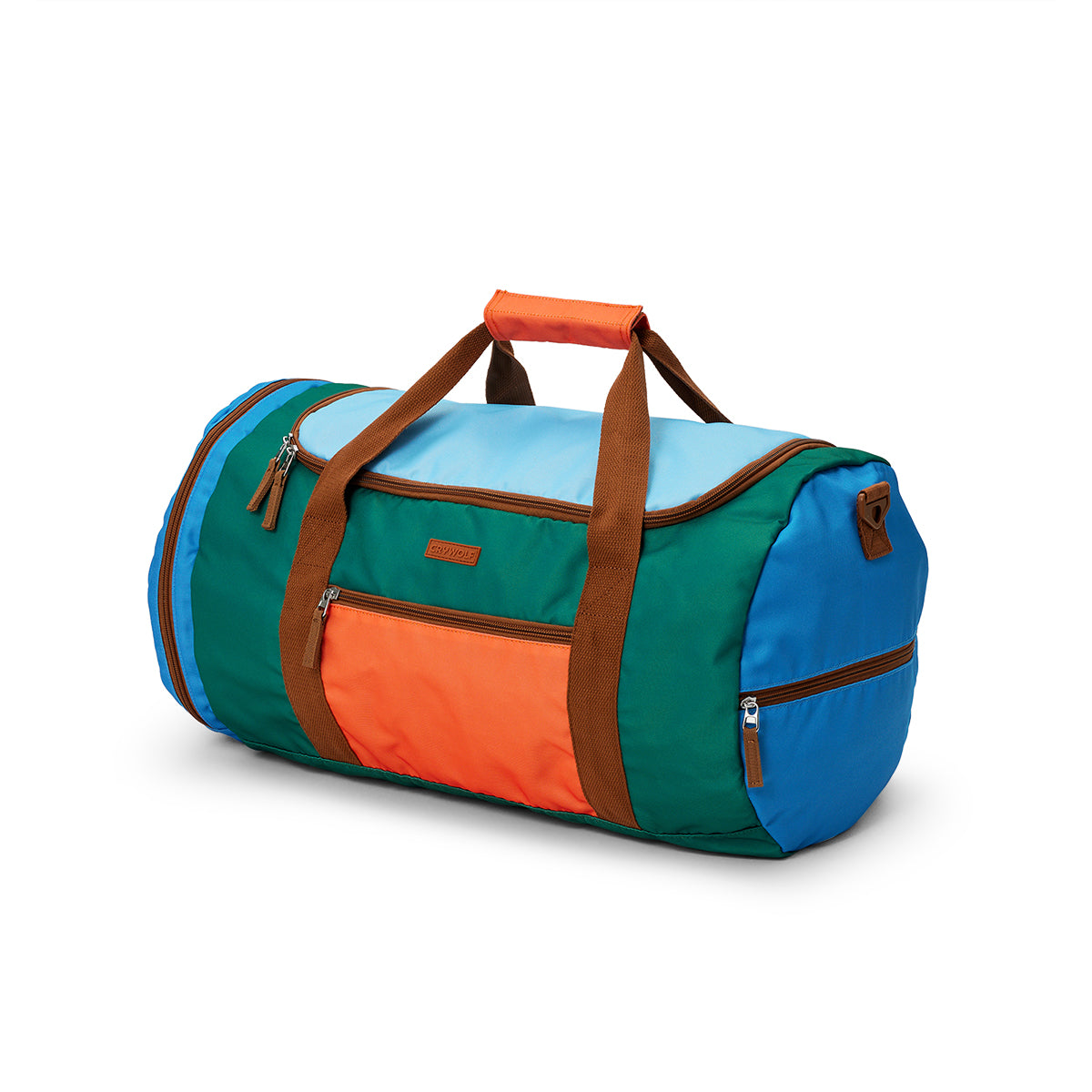 Crywolf Packable Duffel in Seaside Colourblock - side view