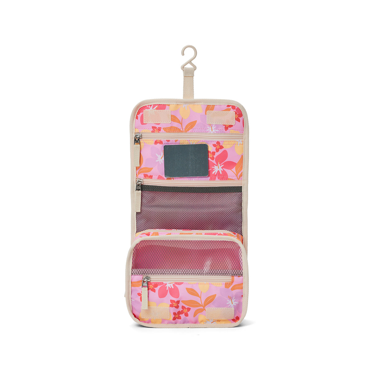 Crywolf Hanging Toiletry Bag in Hibiscus Daze - product shot