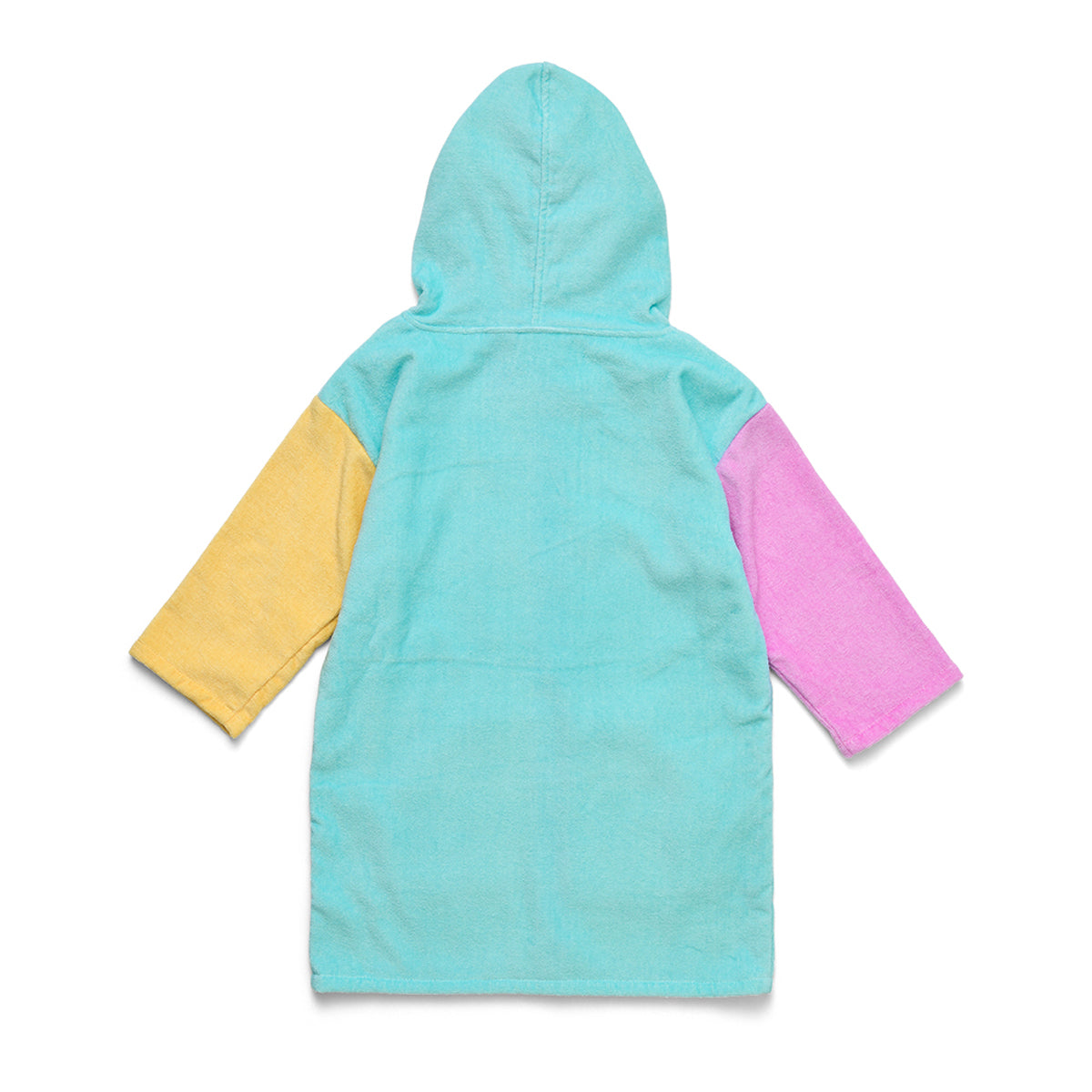 Crywolf Zip-Up Towel in Poolside Colourblock - back view