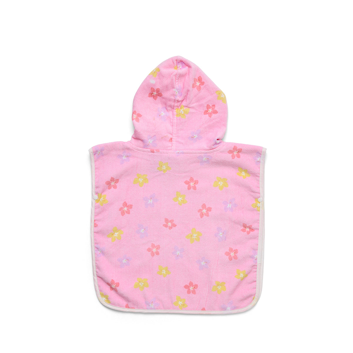 Crywolf Baby Hooded Towel in Hibiscus Bloom - back view