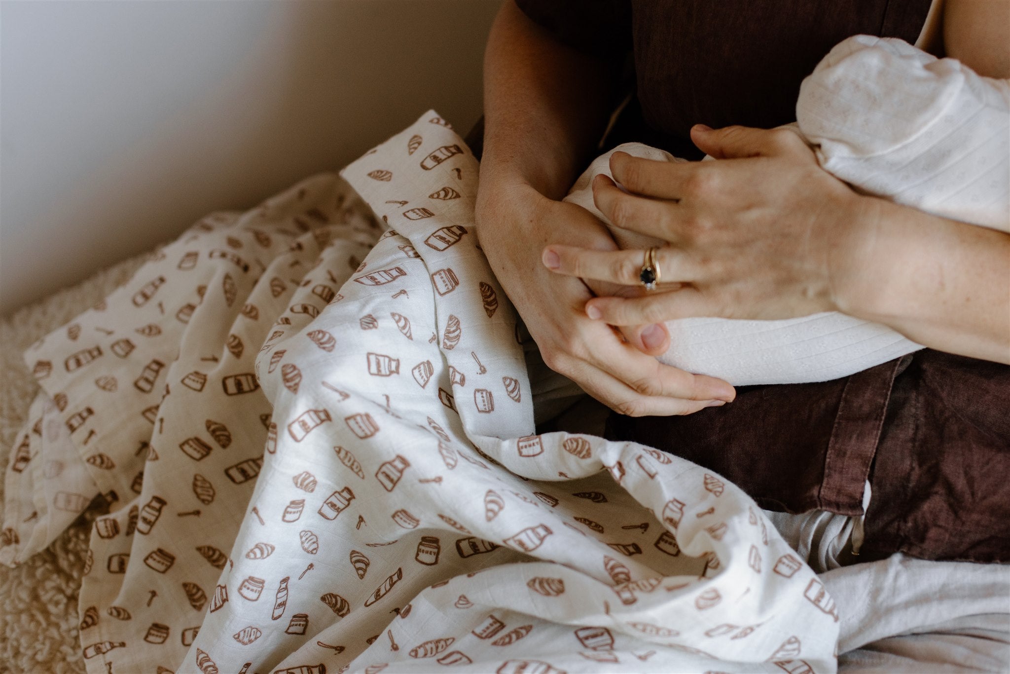 leni the label milk and honey swaddle blanket
