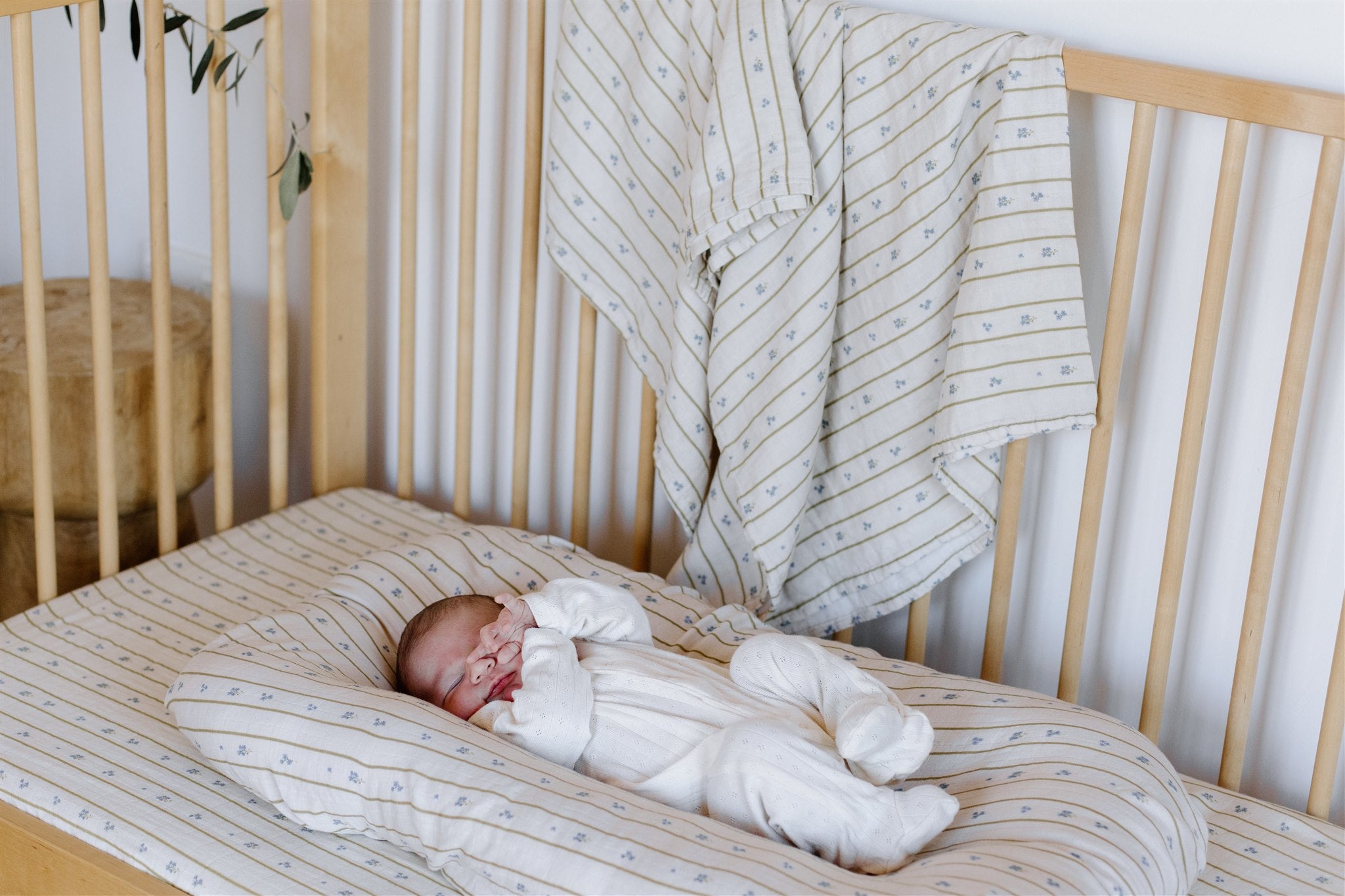 leni the label forget me not swaddle blanket