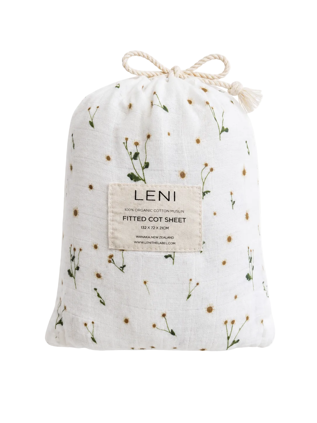 Leni daisy organic muslin sheet