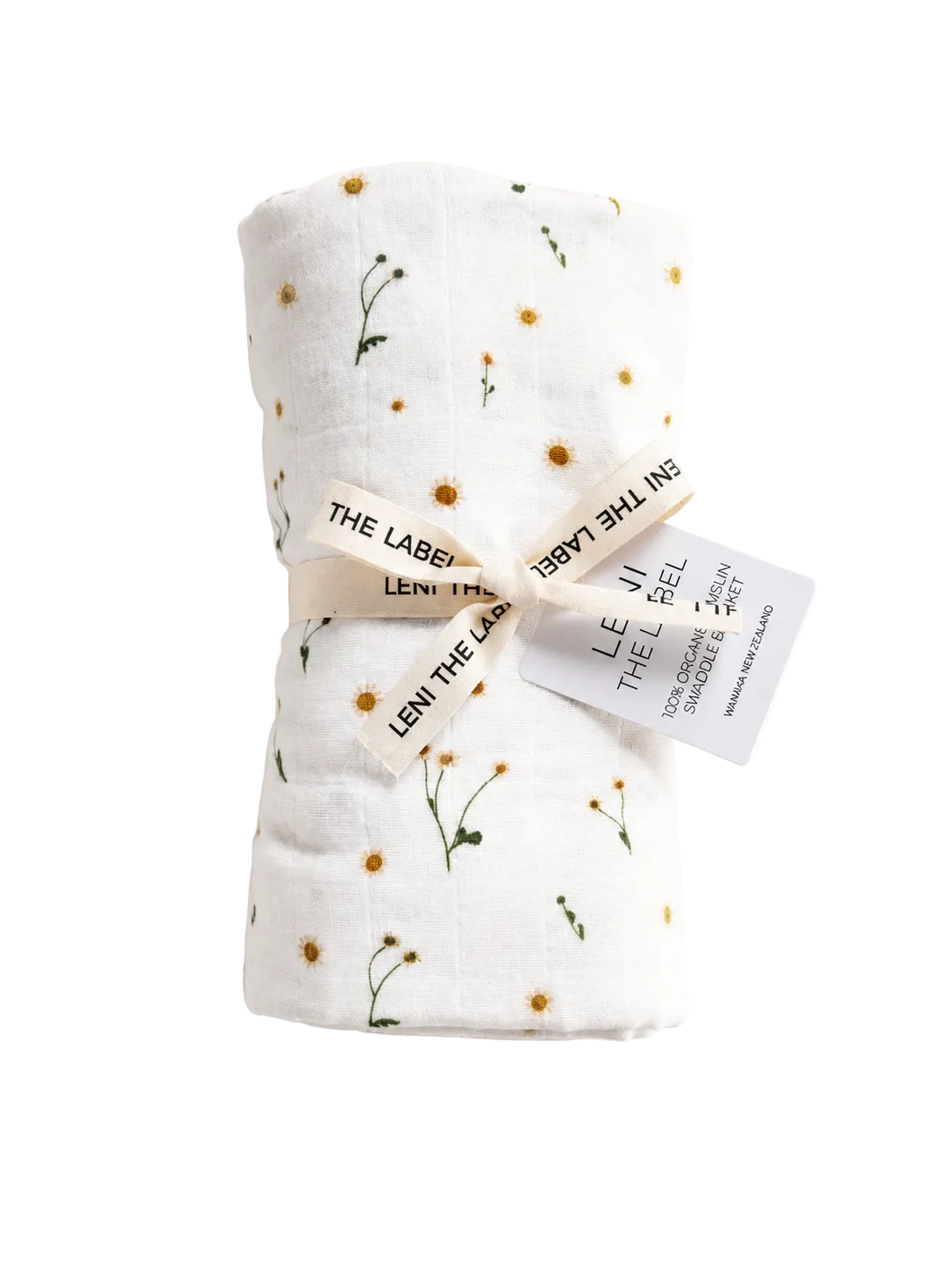organic muslin swaddle daisy