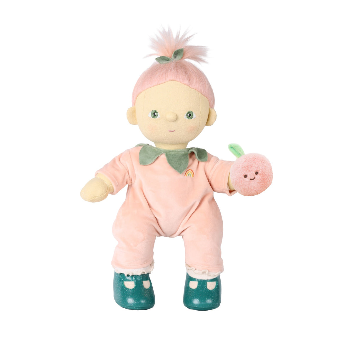 Dinkum Doll wearing the Peach Dress-Up Set