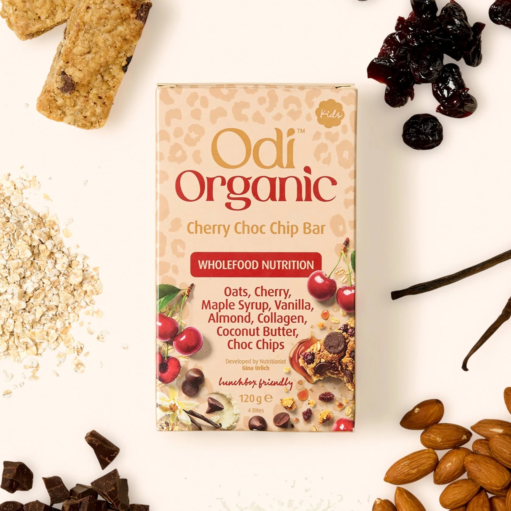 odi nutrition organic cherry choc chip bars