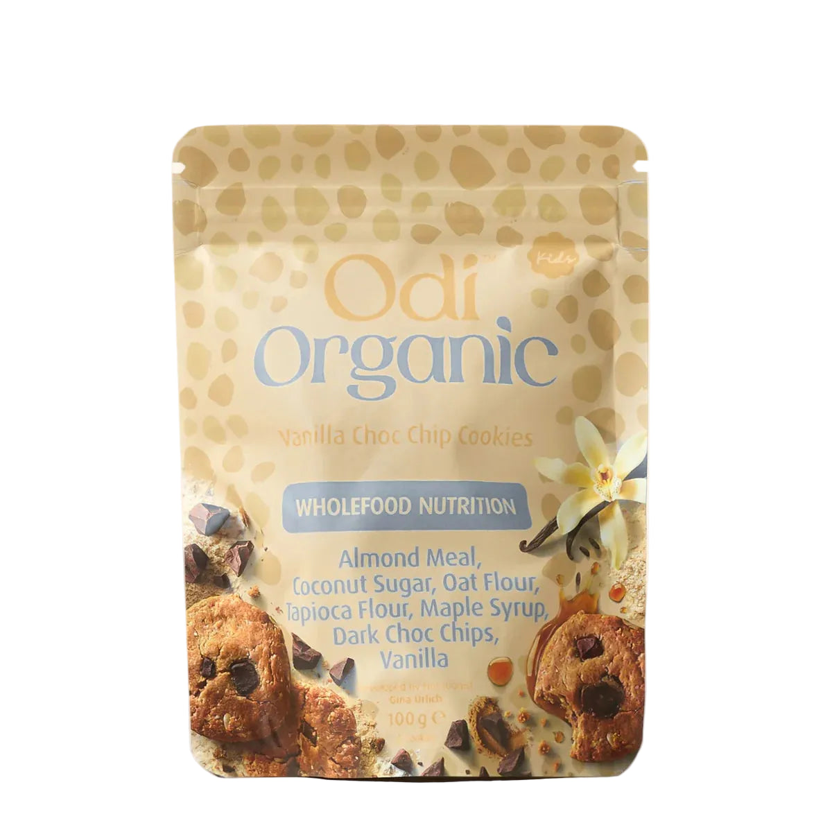 odi nutrition organic vanilla choc chip cookies