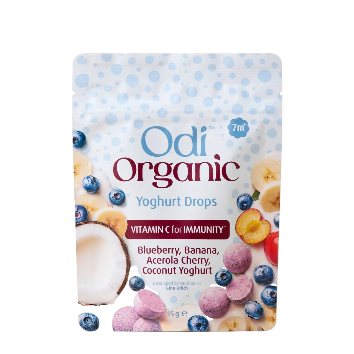 Odi Organic Blueberry Yoghurt Drops 15g pack
