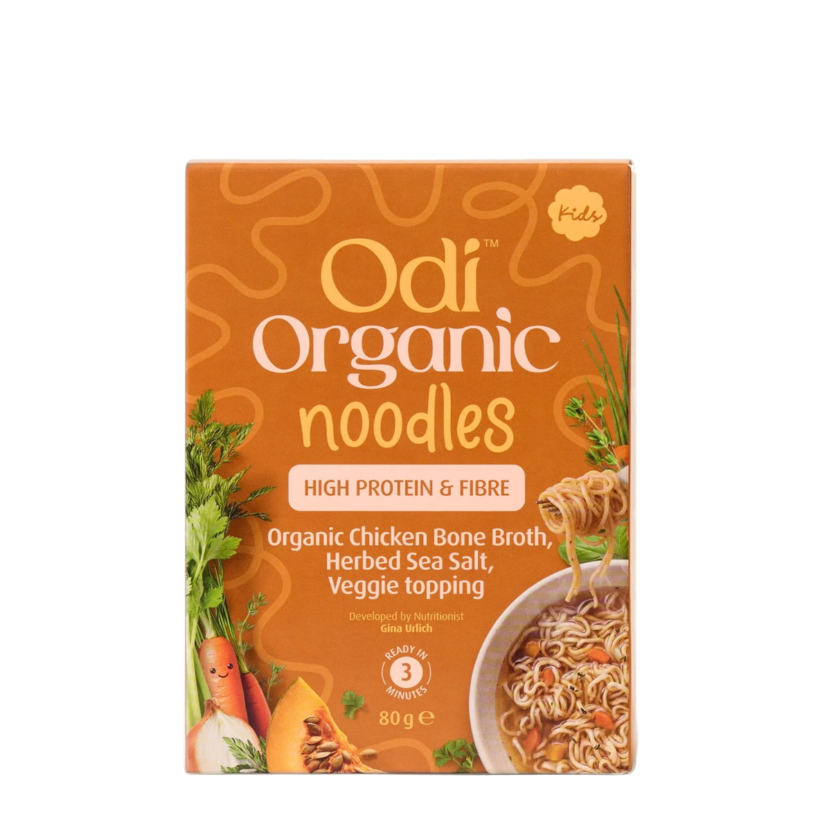 Odi Organic Chicken Noodles 80g pack