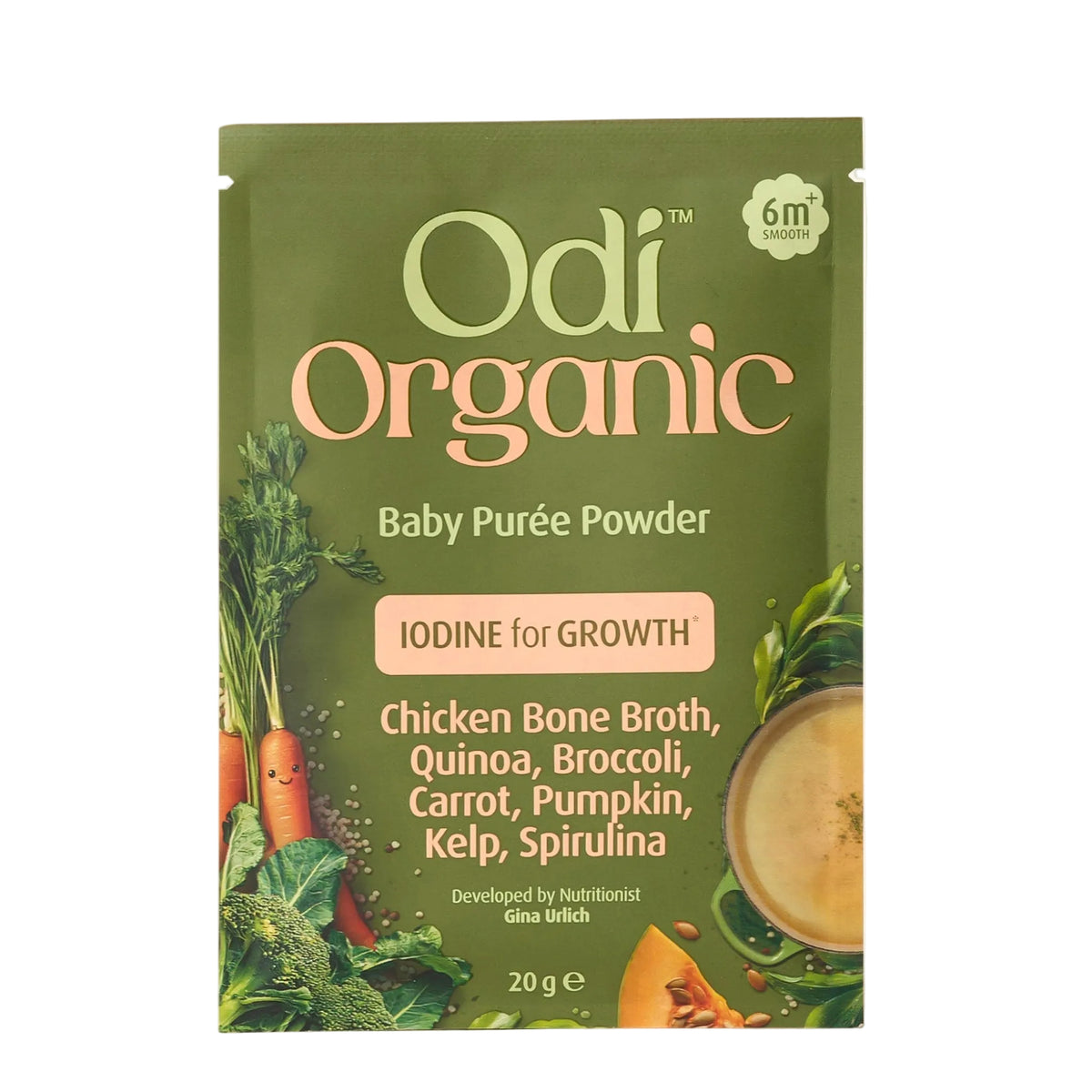 Odi Organic Greens Baby Puree Powder 20g sachet