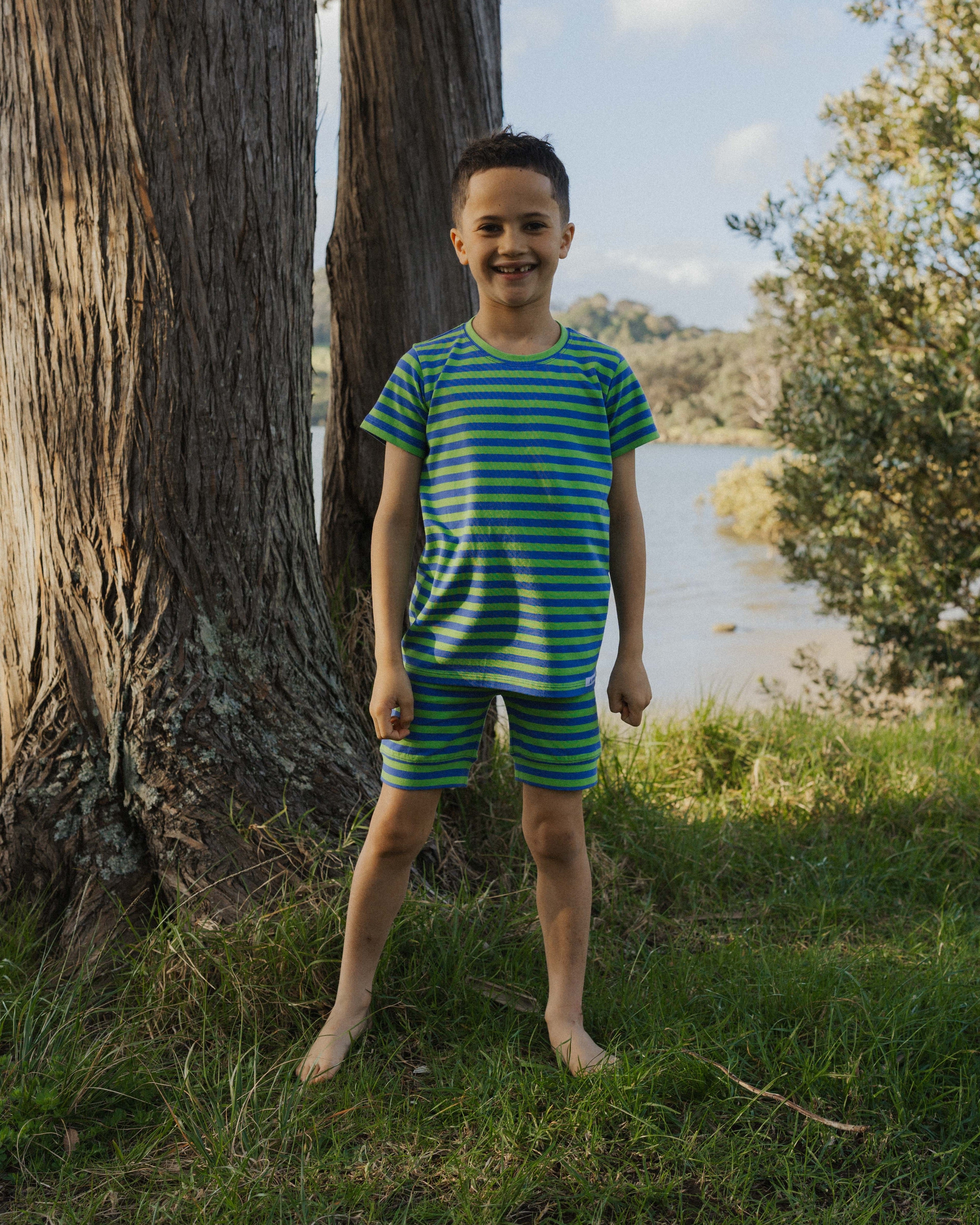 G.NANCY SHORTIE STRIPE PJ SET