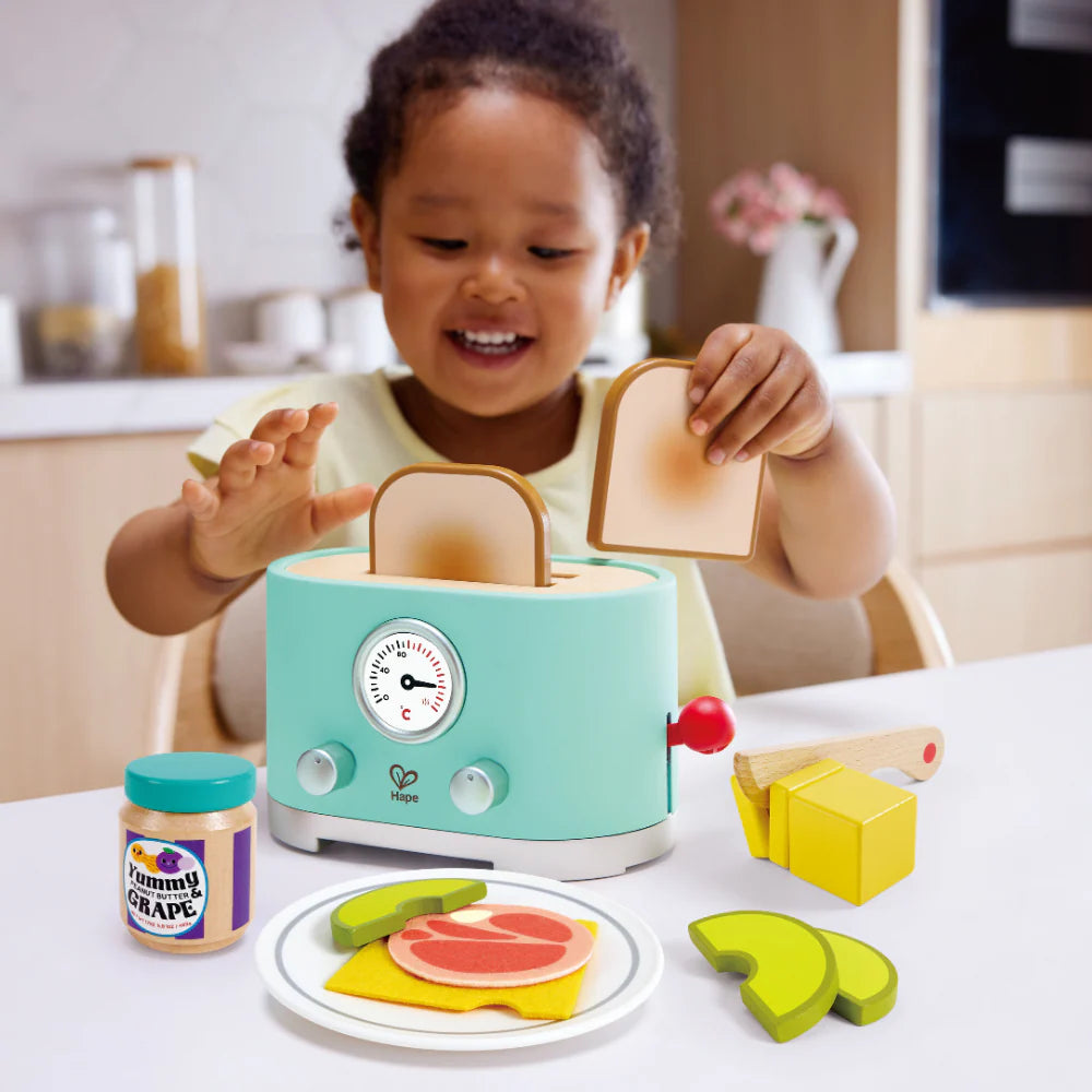 hape ding and pop up toaster set