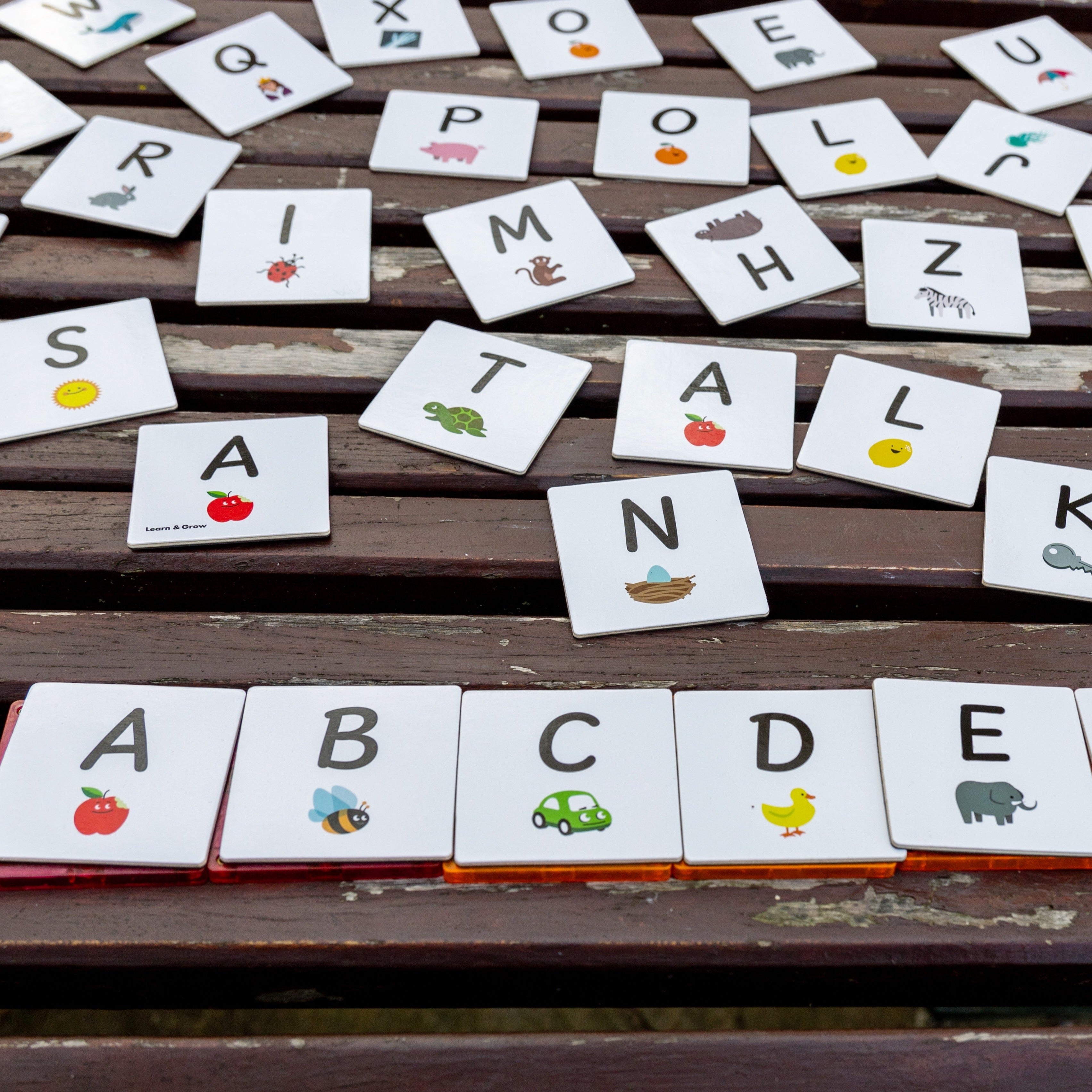 Alphabet Upper Case Pack letter toppers in imaginative play