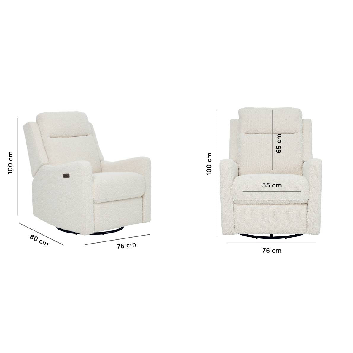 Il Tutto Henry Electric Recliner Chair - Vanilla Boucle
