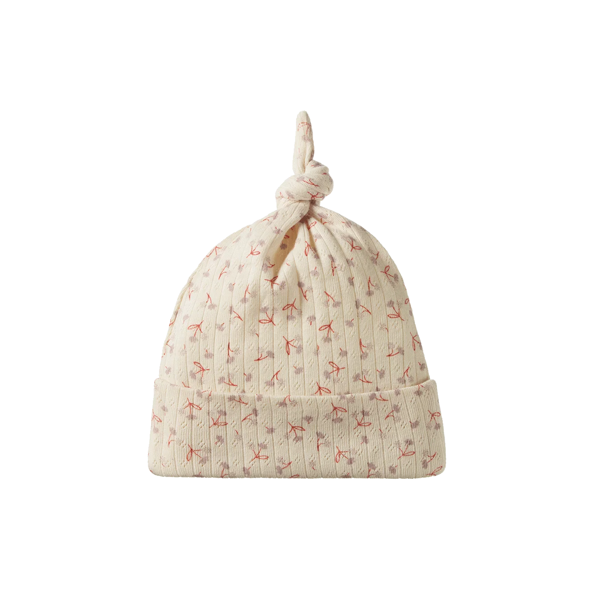 nature baby knotted beanie dandelion