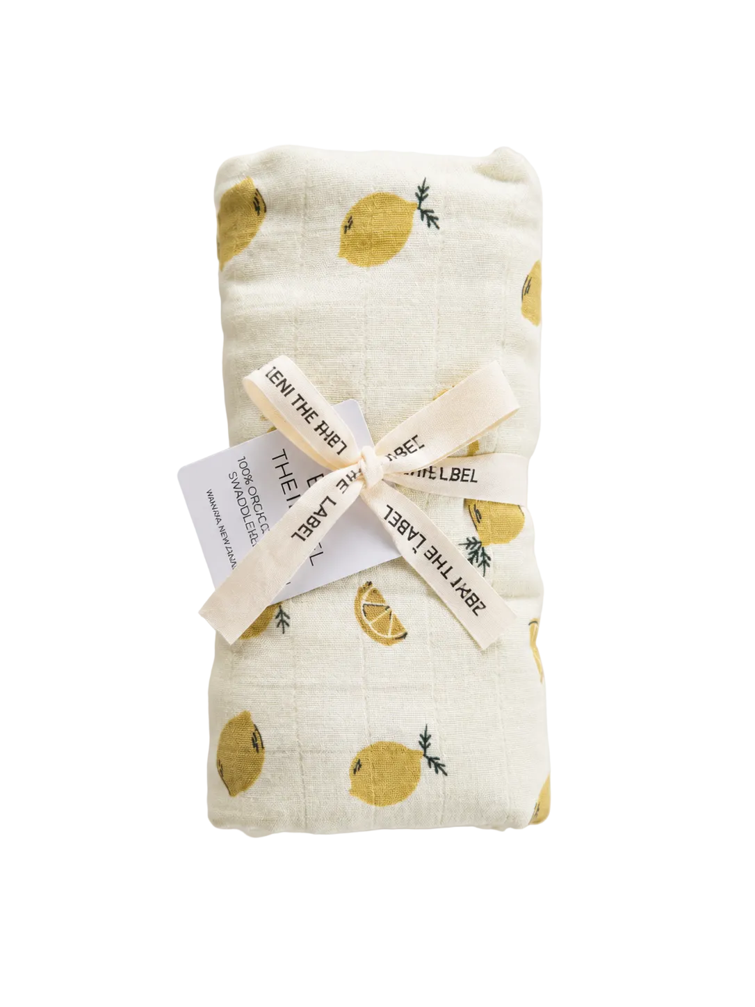 organic muslin swaddle lemon