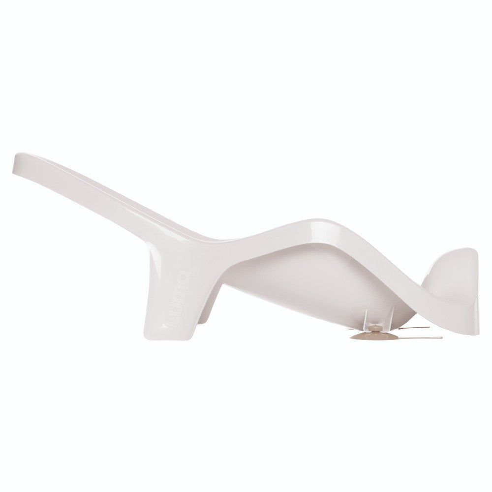 Luma Baby Bath Support in White, side view