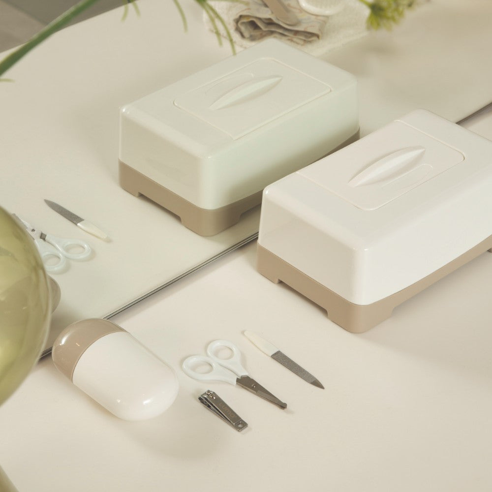 Luma Baby Manicure Set in White, detail