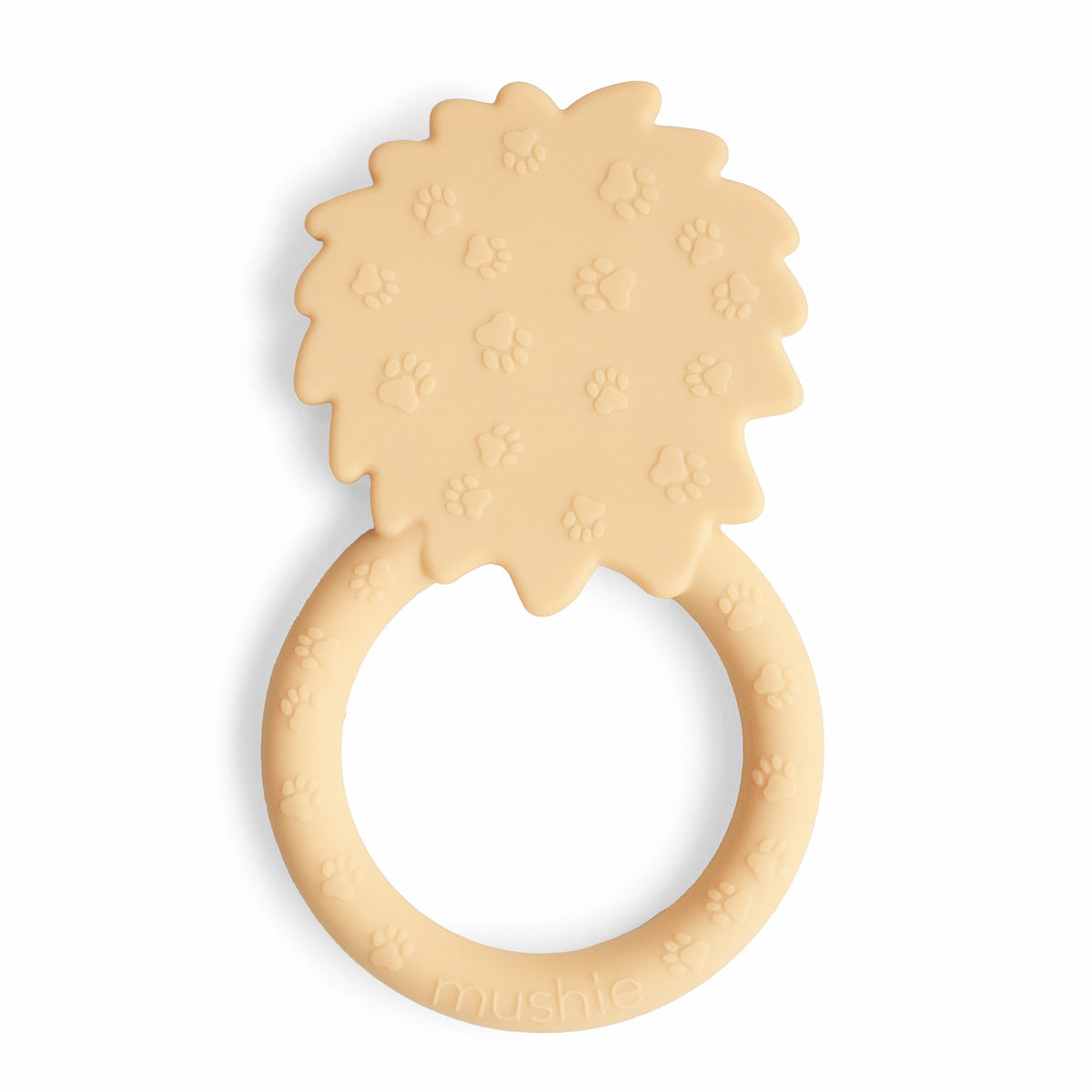 Mushie Lion Teether, textured back