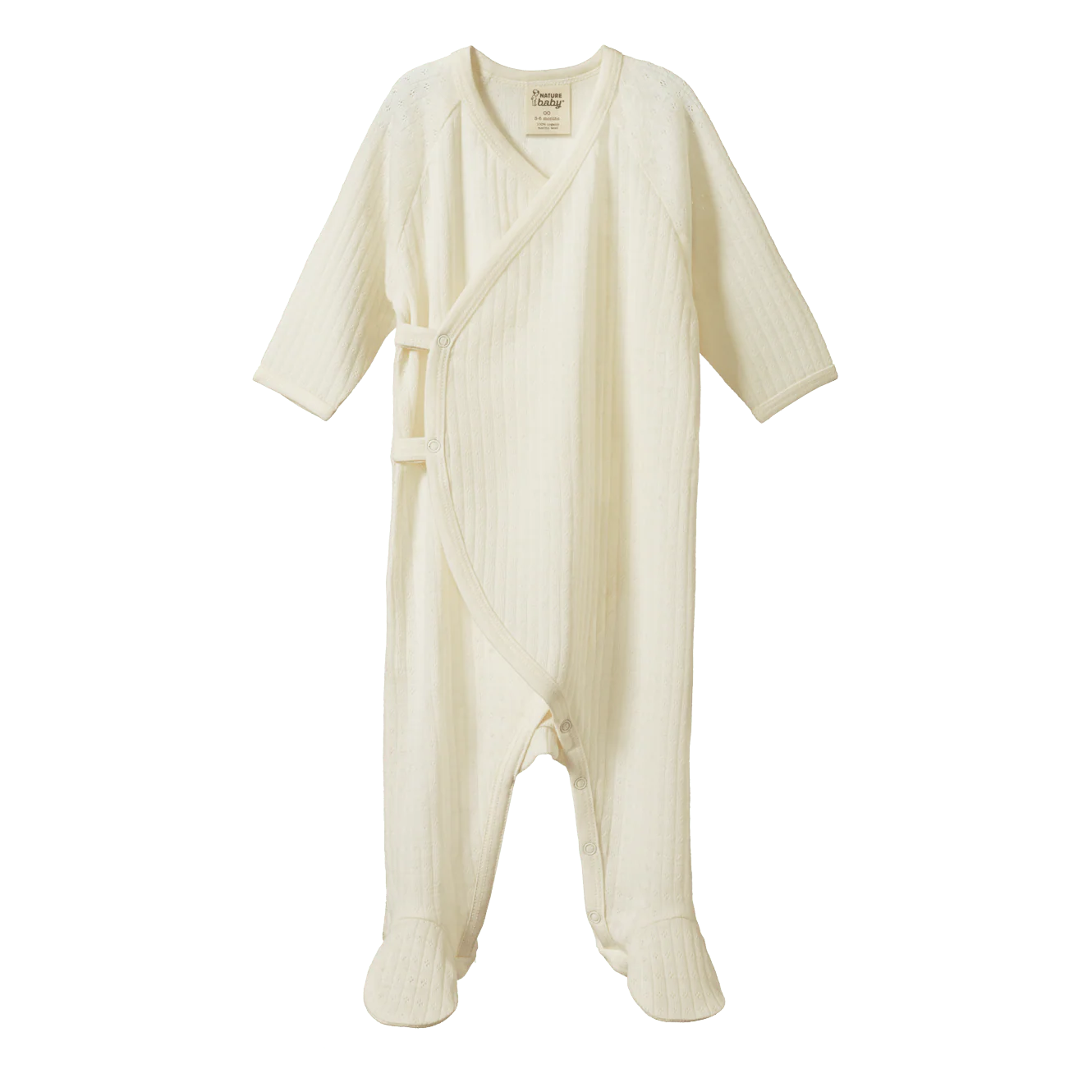 merino pointelle kimono stretch and grow