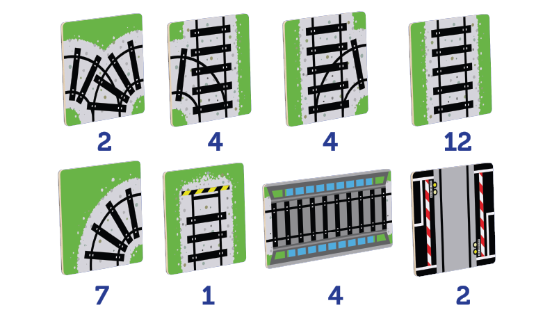 36 Piece Train Pack magnetic tile toppers