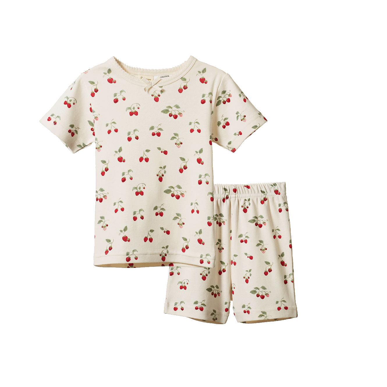 Nature baby shortie pyjamas strawberry