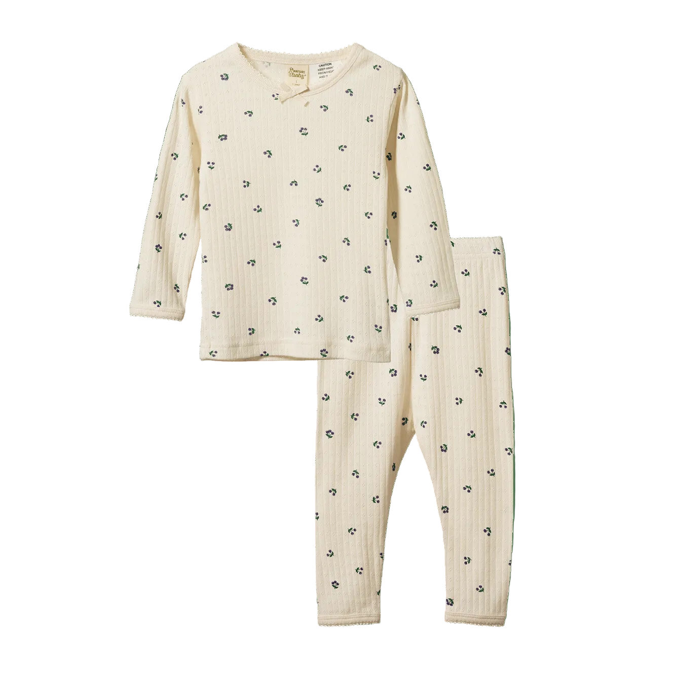 Nature baby pointelle pyjama winter berry