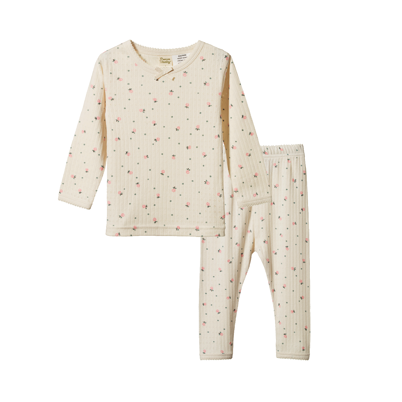 Nature Baby Posey Blossom pointelle pyjamas