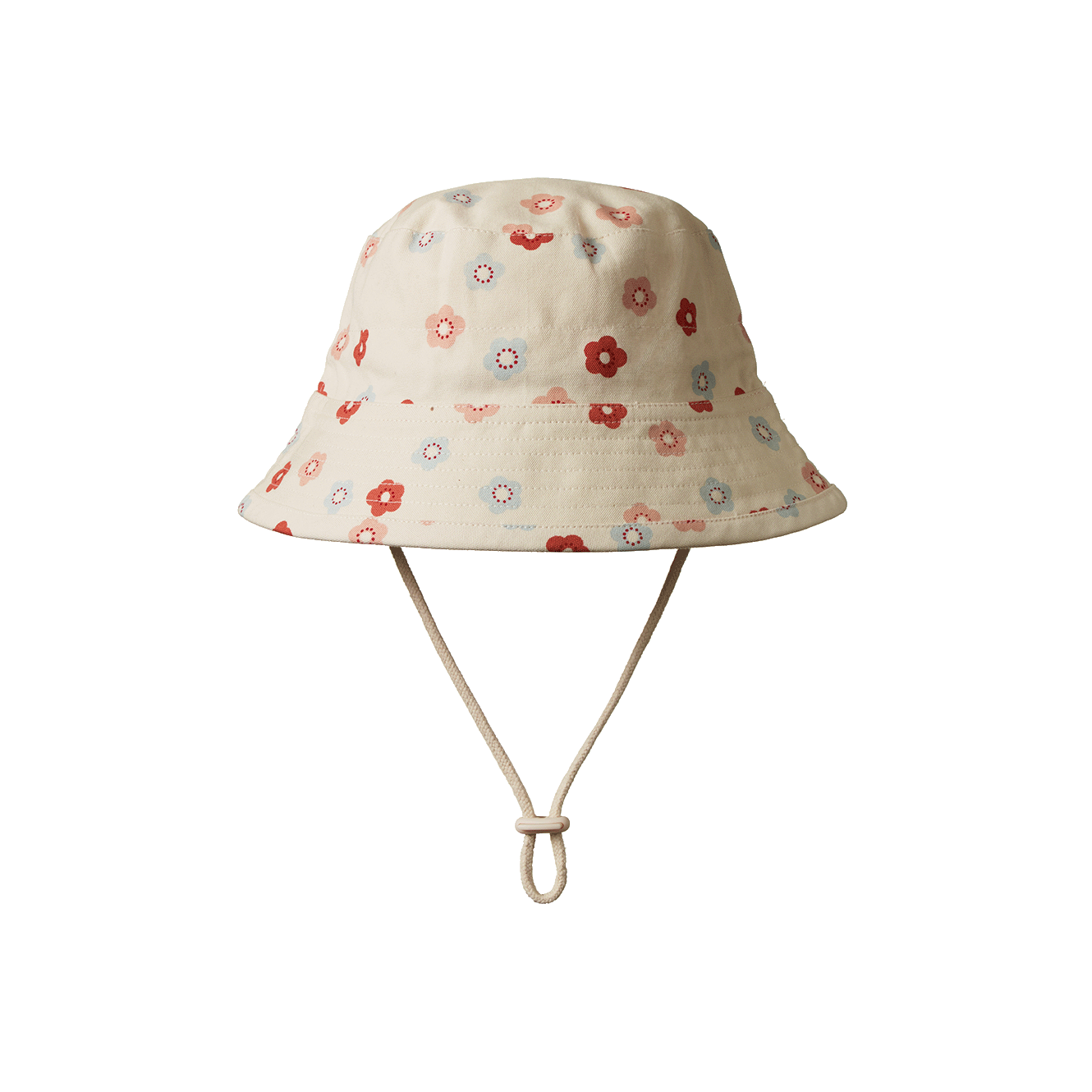 Nature Baby Bucket Sunhat in Petite Flora Stamp Print, front view