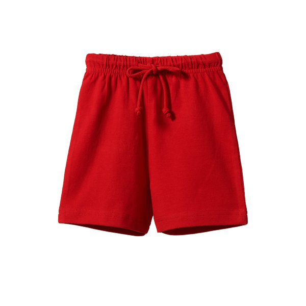 Nature Baby Jimmy Shorts in Red organic cotton