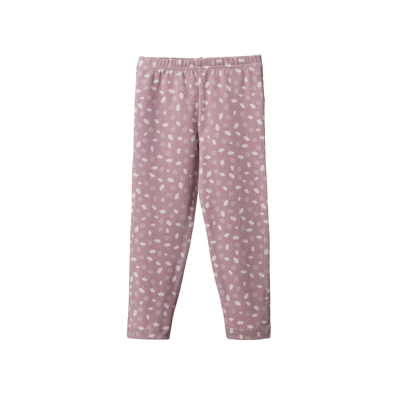 nature baby leggings in dandelion lilac print