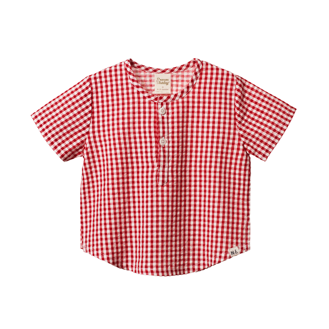 gingham caravan shirt nature baby